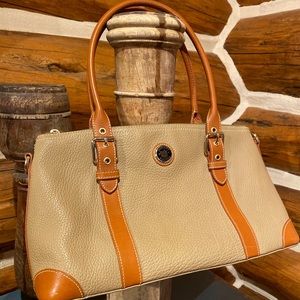 Dooney & Bourke Khaki Tan Leather Large Handbag